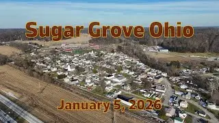 Sugar Grove Ohio on January 5, 2026 drone view in 4K