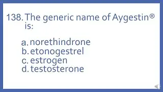 Top 200 Drugs Practice Test Question - The generic name of Aygestin is (PTCB PTCE NAPLEX Test Prep)