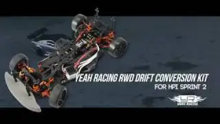 Yeah Racing RWD Drift Conversion Kit for HPI Sprint 2 Orange Action Video