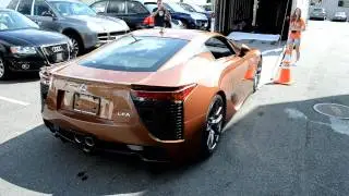 2012 Lexus LFA driving onto delivery truck 1080p