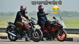 2023 KTM RC 125 VS TVS APACHE 160 2V | LONG RACE  इस बार तो यही उम्मीद थी😂