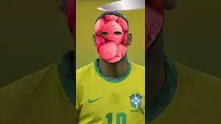 Neymar + ASMR + Fruits = 🍉⚽️ Satisfaction Overload! #Shorts