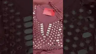 Mirror work tissue glass mauve kurta set #designerkurtaset #ethnicwearindia