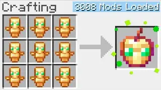 Minecraft UHC but crafting recipes are RANDOM.. with 3,000 mods.