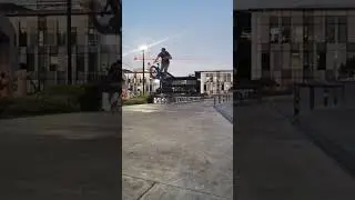 BMX manual to barspin #bmx #YouTube #youtubeshort #rwilly #reels #bmxreels