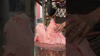 Cow's sirilon meat processing skills.