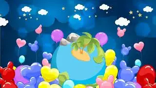 Heart Balloons And Clouds | Peaceful Lullaby Song | Sweet Dreams