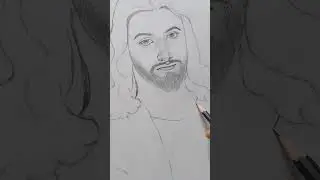 How to draw Jesus Christ|| Jesus outline drawing🥰 #drawing #jesus #shorts