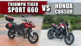 Triumph Tiger Sport 660 vs Honda CB650R | Sports Naked vs Sports Touring