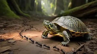 A Trail of Kindness: Ants Guiding a Lost Turtle Home 🐢🐜 | Heartwarming Forest Tale