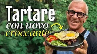 Tartare di carne con Uovo (e come fare l'Uovo CROCCANTE) Ricetta di Chef Max Mariola