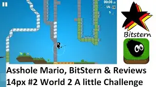Let's Play 14px #2 World 2 A little Challenge - Asshole Mario, BitStern & Reviews