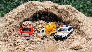 Sand Tunnel Adventure! 🏖️🚗 Cars Play, Tunnel Collapses & Rescue Saves the Day | Car and Truck Songs