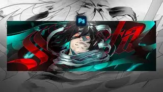 Speed Art - Anime Gfx Twitter Banner - Photoshop