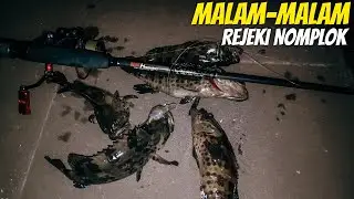 Mancing di ancol | casting kerapu menjelang malam hari | strike bertubi-tubi