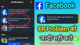 Some of your videos were affected by copyright issues #facebook 