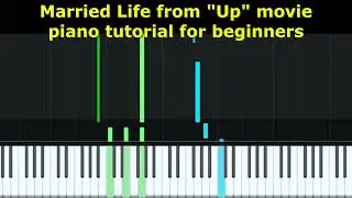 Married Life Up Movie Music simple piano tutorial. Easy for beginners. #easypiano #easypianotutorial