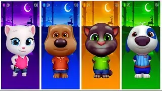 Talking Tom and friends Tom vs Angela vs Ben vs Hunk in Tiles Hop Coffin dance