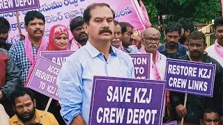 Dasyam Vinay Bhaskar MLA WGL WEST today participated in dharna in front of Kazipet railway station