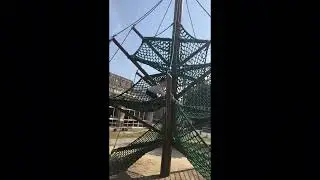松伏町児童館（ちびっ子館）のネットツリーで遊ぼう！3歳男の子の挑戦