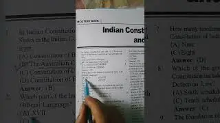 Indian constitution and polity MCQ #india #odisha #ossc #ssc #RHT #prelim #main #indianconstitution
