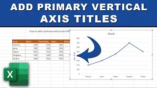 How to add a primary vertical axis title in Excel chart