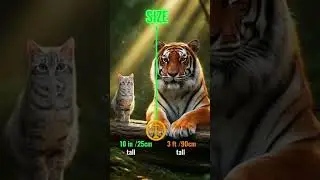 learn the differences between your day Cat and the beast the TIGER!! #cat #tiger #viral #animals#fyp