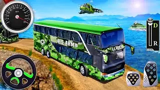 Army Soldiers Bus Driving Simulator 3D - Offroad US  Transport Duty Driver : Android Gameplay