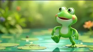 Five Funny Frogs &ndash; Ribbit Jump Song! | Fun Kids Song | Playful Counting Adventure