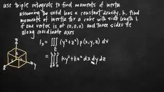 Moments of inertia with triple integrals (KristaKingMath)