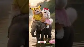 Cuteness Overload! Chubby Love at Thai Sunset 💕 #Cat #Ai #shorts