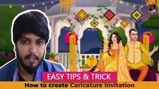 How to make caricature wedding invitation video tutorial in Hindi | after effects | ap motions