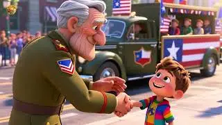 Veterans Day Fun March 🎖️🇺🇸 | Kids Learning & Patriotic Song | Preschool Educational Video