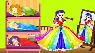 Equestria Girls Kids School cheatting Makeup Contest In Class Animation Collection