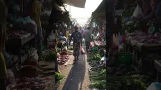 Chaotic Morning at a Traditional Market