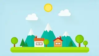 Flat Design Village - Illustrator Speedtorial