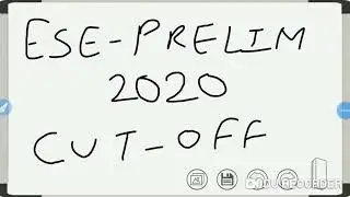 Ese 2020 prelims cutoff analysis| CE