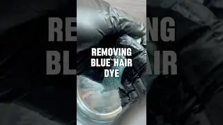 Removing Blue Hair Dye #removinghairdye #hairfail #haircolor #hairtutorial #hairstylist #shorts