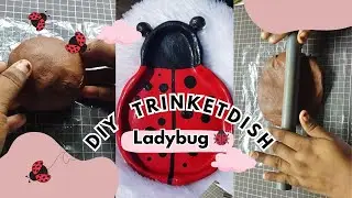 Ladybug🐞made with homemade soil ❤️ clay Ladybug trinketdish making #trinketdish#claycraft #making 
