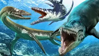 【海生爬虫類★魚竜/首長竜】人気の海の古生物を覚えよう！モササウルス,プレシオサウルスも登場！