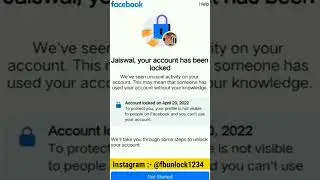 How to unlock locked Facebook account || locked Facebook unlock system || Facebook lock unlock