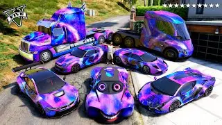 GTA 5 - Stealing Modified GALAXY LUXURY Cars with Franklin! (Real Life Cars #303)