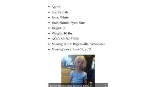 Amber Alert For Missing 5 Year Old Summer Wells!