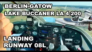 BERLIN-GATOW - Flugplatzfest 2024 -  LAKE LA-4-200 BUCCANEER - low approach + Landung Runway 08L