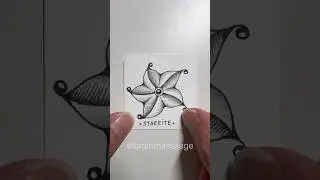Inktober tangles 2025. Day5. StarRite tangle by Nina Dreher-G&ouml;ddertz #zentangle #inktobertangles2025