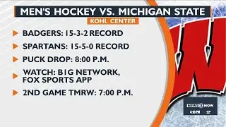 Wisconsin men's hockey against Michigan State