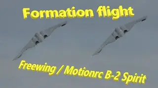 Freewing / Motionrc B-2 spirit duo formation flight @Nordhausen EDF meeting