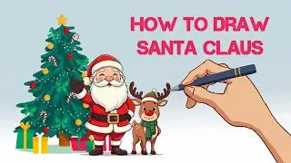 How to Draw Santa Claus Step by Step| Christmas Drawing| Easy Drawing Tutorial✨