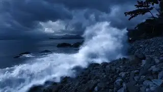 🔴 Deep Sleep Ocean Waves | Gentle Rolling Waves with a Dark Screen for Stress Relief