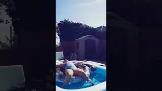 Garden fun with a pug pool float for ultimate alerts #fok